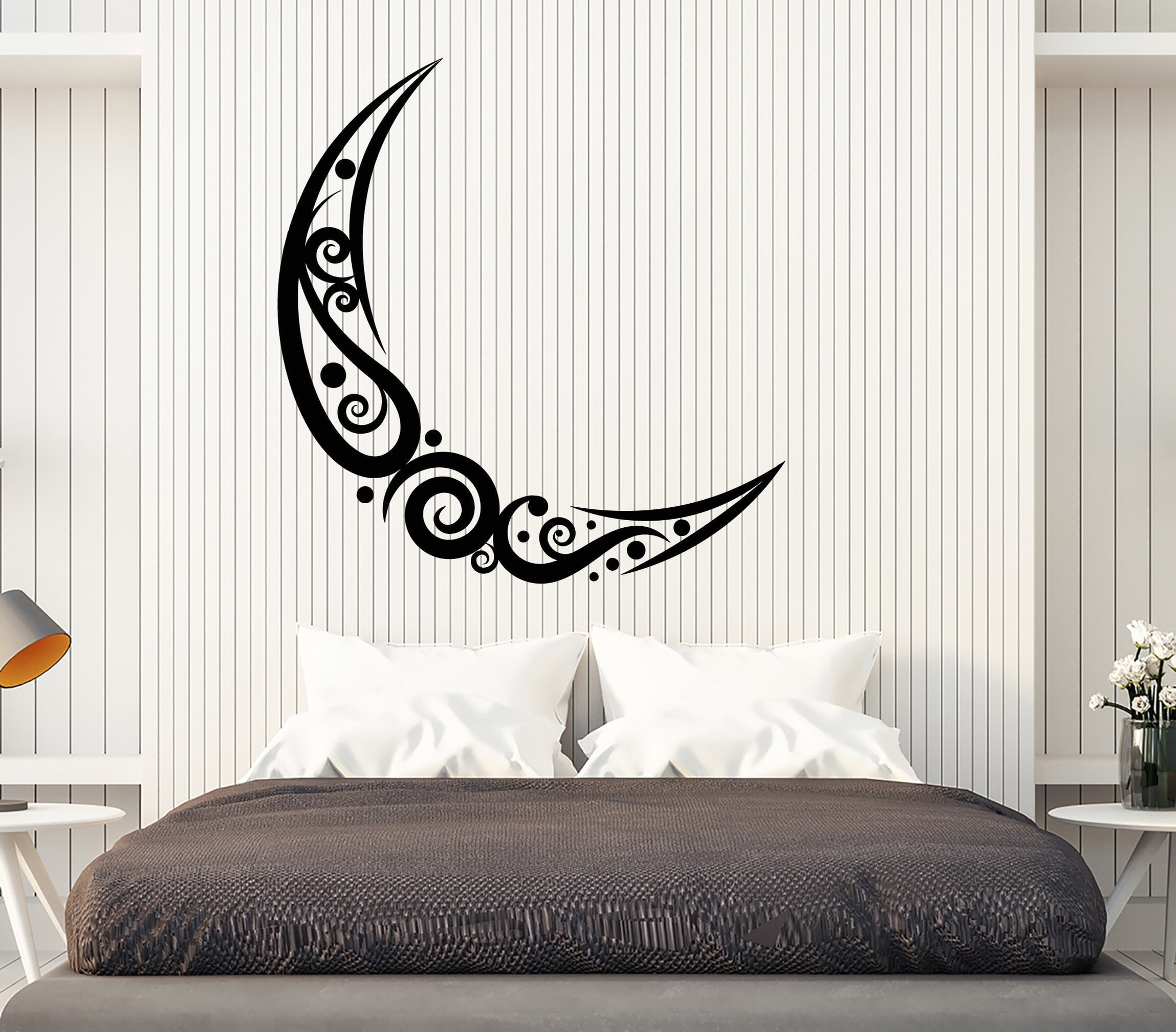 Vinyl Wall Decal Abstract Moon Ornament Room Decoration Stickers (2254 ...