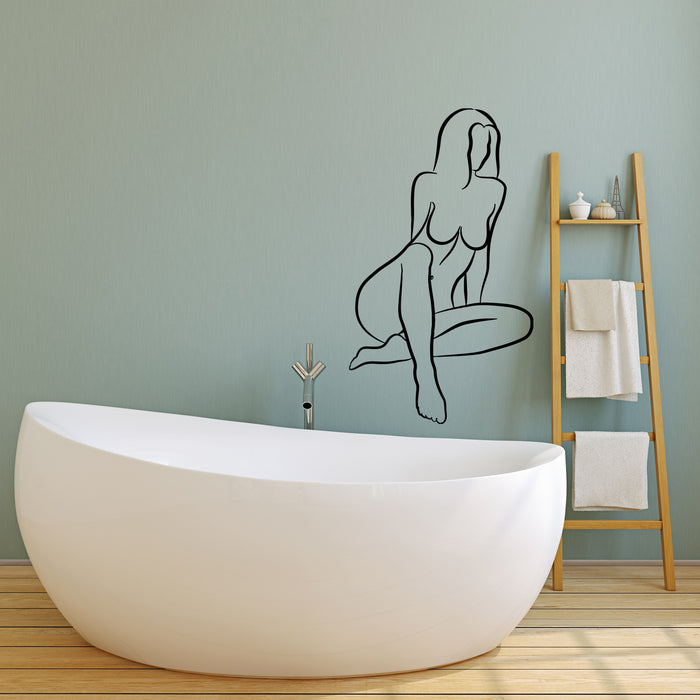 Vinyl Wall Decal Abstract Naked Girl Sexy Woman Body Stickers (3923ig)