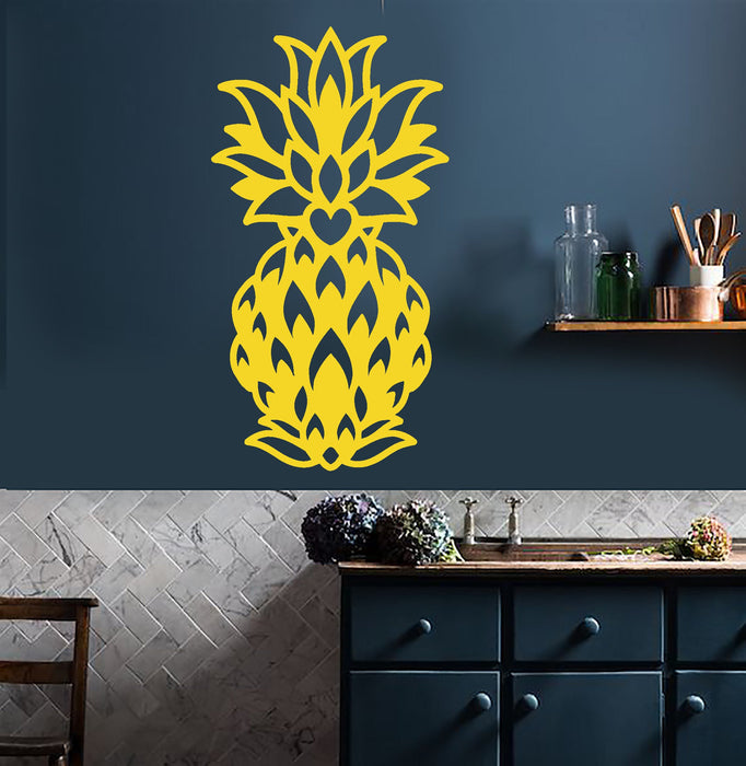 Виниловая наклейка на стену абстрактный ананас экзотические фрукты еда декор для кухни наклейки уникальный подарок (1955ig)