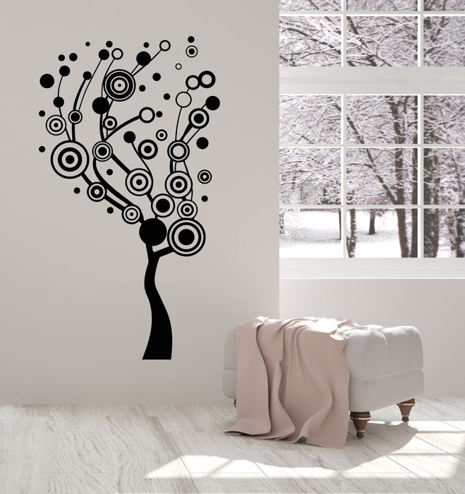 Vinyl Wall Decal Abstract Tree Circles Home Interior Ideas Stickers Mural Unique Gift (ig4950)