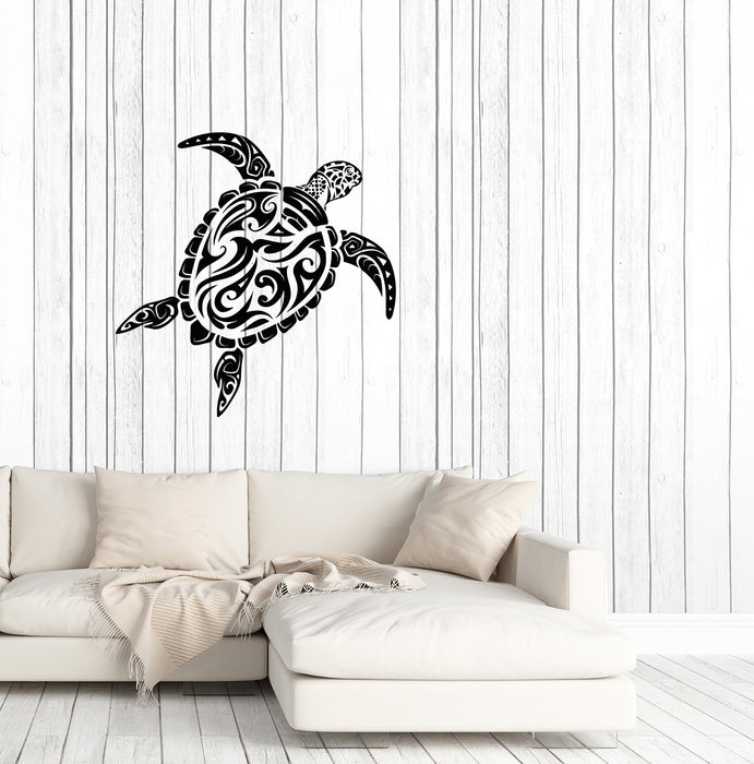 Vinyl Wall Decal Abstract Turtle Sea Animal Marine Style Stickers (3899ig)