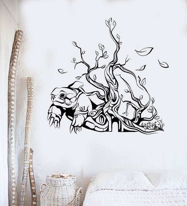 Vinyl Wall Decal Abstract Art Turtle Tree House Interior Stickers Unique Gift (ig4198)