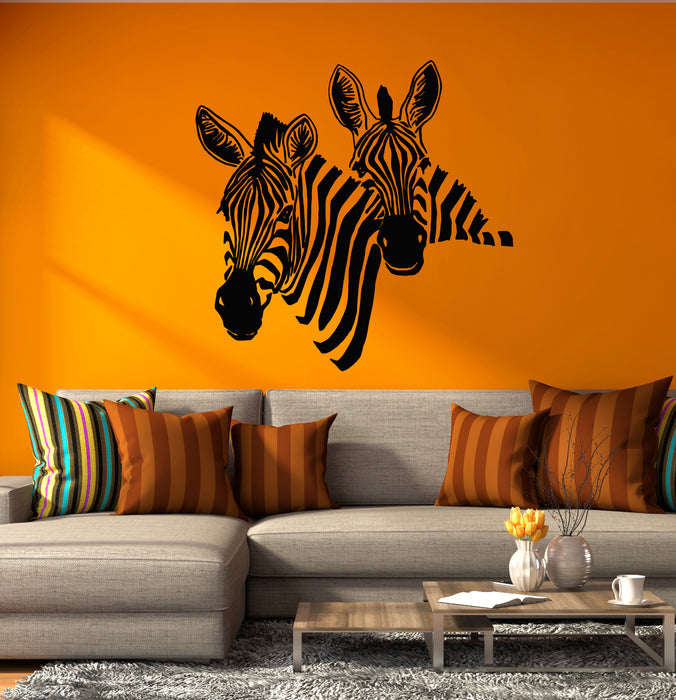 Vinyl Wall Decal African Abstract Art Animal Zebra Wildlife Africa Stickers (4255ig)