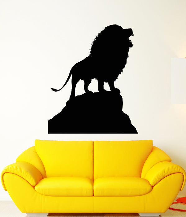 Vinyl Wall Decal African Lion King Animal Silhouette Predator Stickers Unique Gift (1536ig)