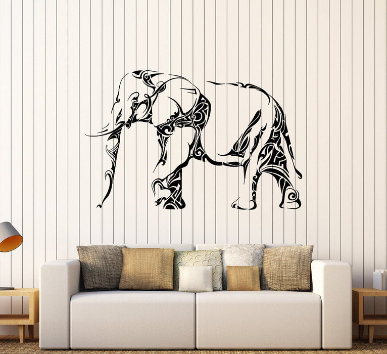 Vinyl Wall Decal Elephant Animal Tribal Art Pattern Stickers Mural Unique Gift (438ig)