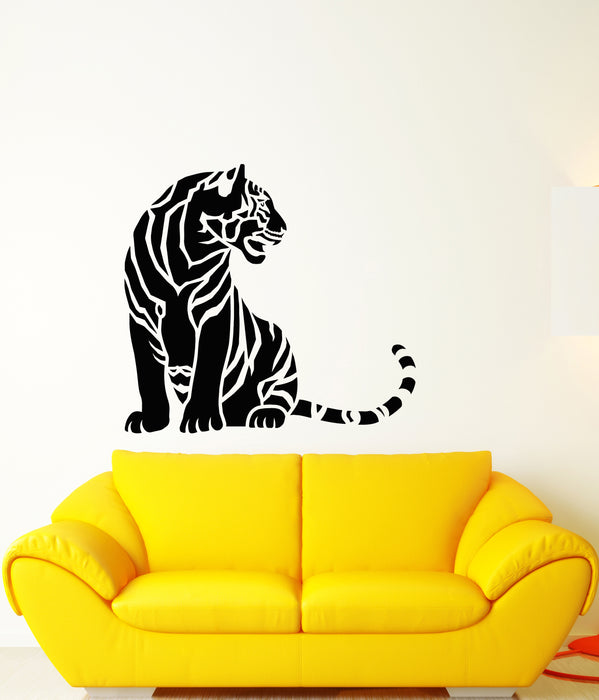 Vinyl Wall Decal Abstract African Tiger Big Cat Predator Stickers (3579ig)