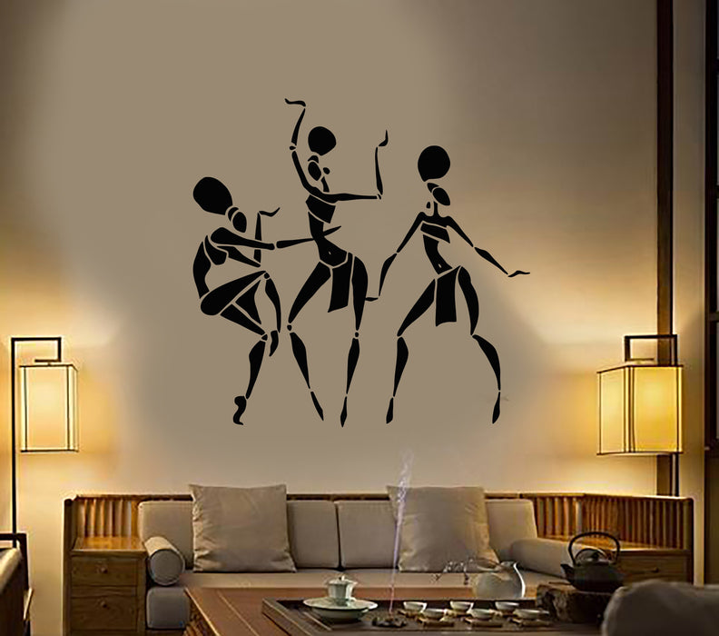 Vinyl Wall Decal African Women Natives Ethnic Style Dance Stickers (3050ig)