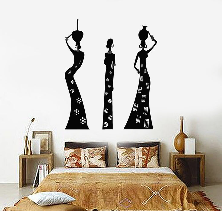 Vinyl Decal Wall African Woman Native Black Girls Ethnic Style Stickers Unique Gift (1495ig)