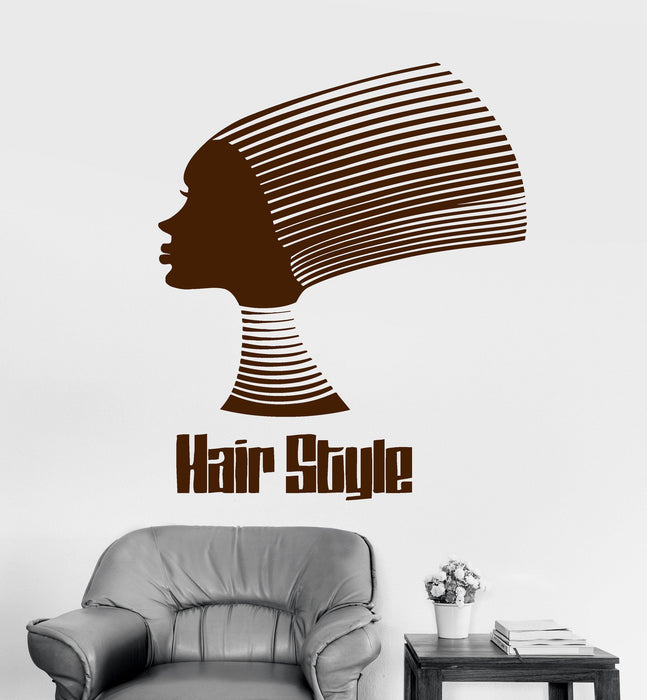 Vinyl Decal African Hair Style Beauty Salon Stylist Stickers Unique Gift (ig3990)