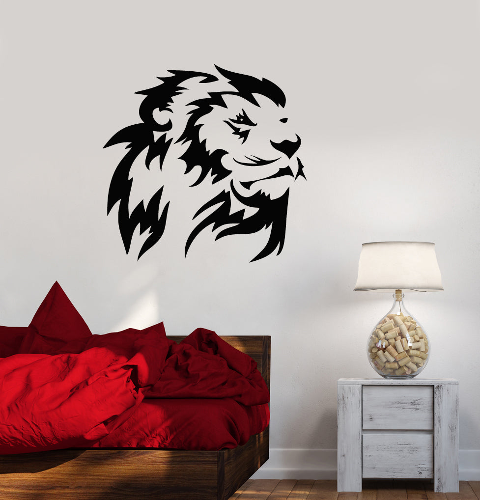 Vinyl Wall Decal Lion King Head African Animal Predator Stickers (3527 ...
