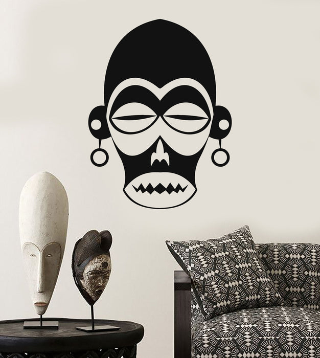 Vinyl Wall Decal African Mask Ethnic Decoration Room Africa Stickers Unique Gift (ig4041)