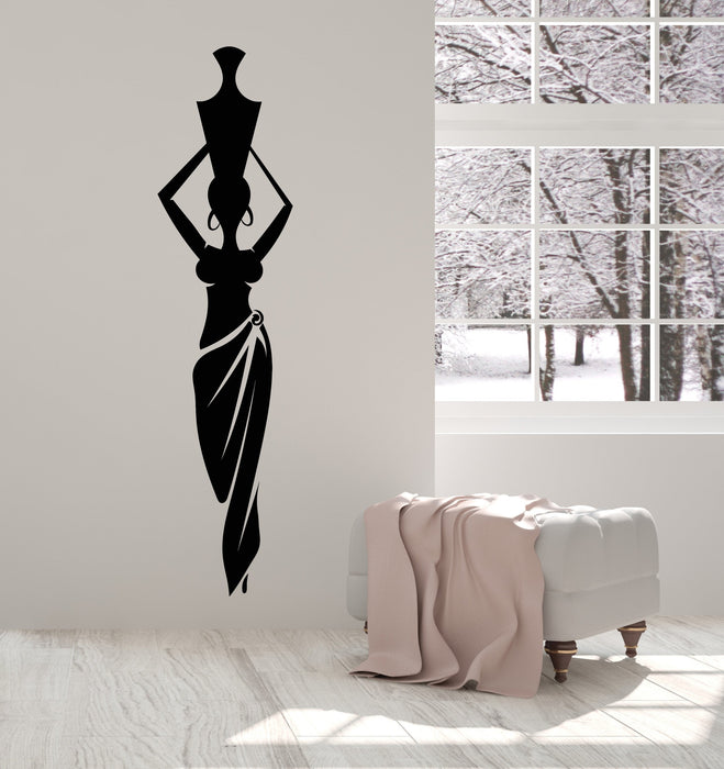 Vinyl Wall Decal African Native Women Turban Girl Stickers Unique Gift (1474ig)