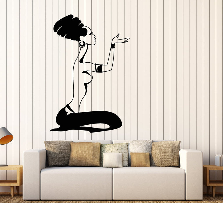 Vinyl Wall Decal African Praying Woman Turban Native Ethnic Style Stickers Unique Gift (1706ig)