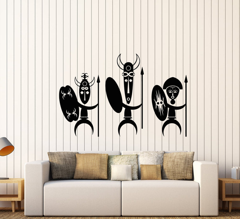 Vinyl Wall Decal Ancient Cartoon African Natives Tribe Stickers (2976ig)
