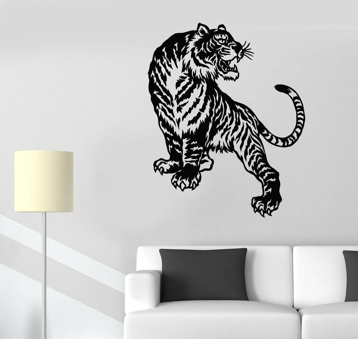 Vinyl Wall Decal Abstract Tiger Predator Big Cat Stickers (2336ig ...