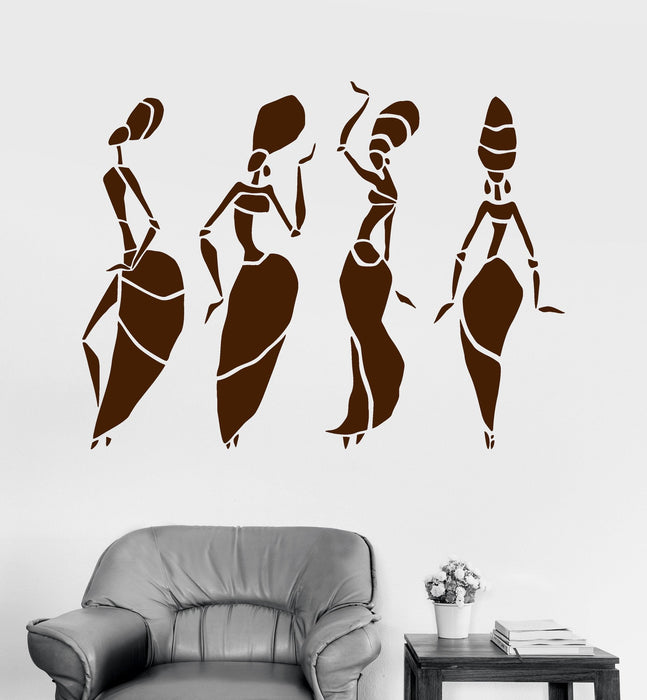 Vinyl Wall Decal African Women Dance Abstract Art Room Decor Stickers Unique Gift (ig3262)