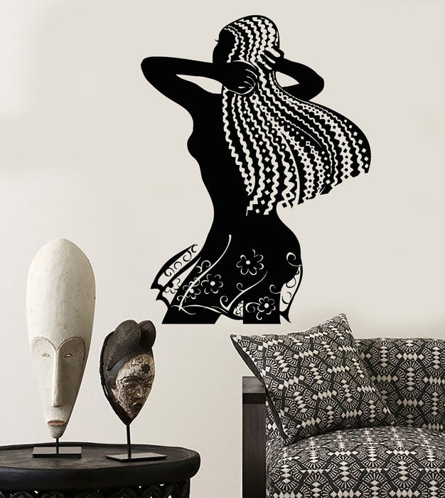 Vinyl Wall Decal African Woman Ethnic Decor Africa Style Stickers Unique Gift (ig3848)