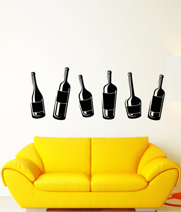 Vinyl Wall Decal Alcohol Bottles Night Party Club Wine Stickers (2474ig)