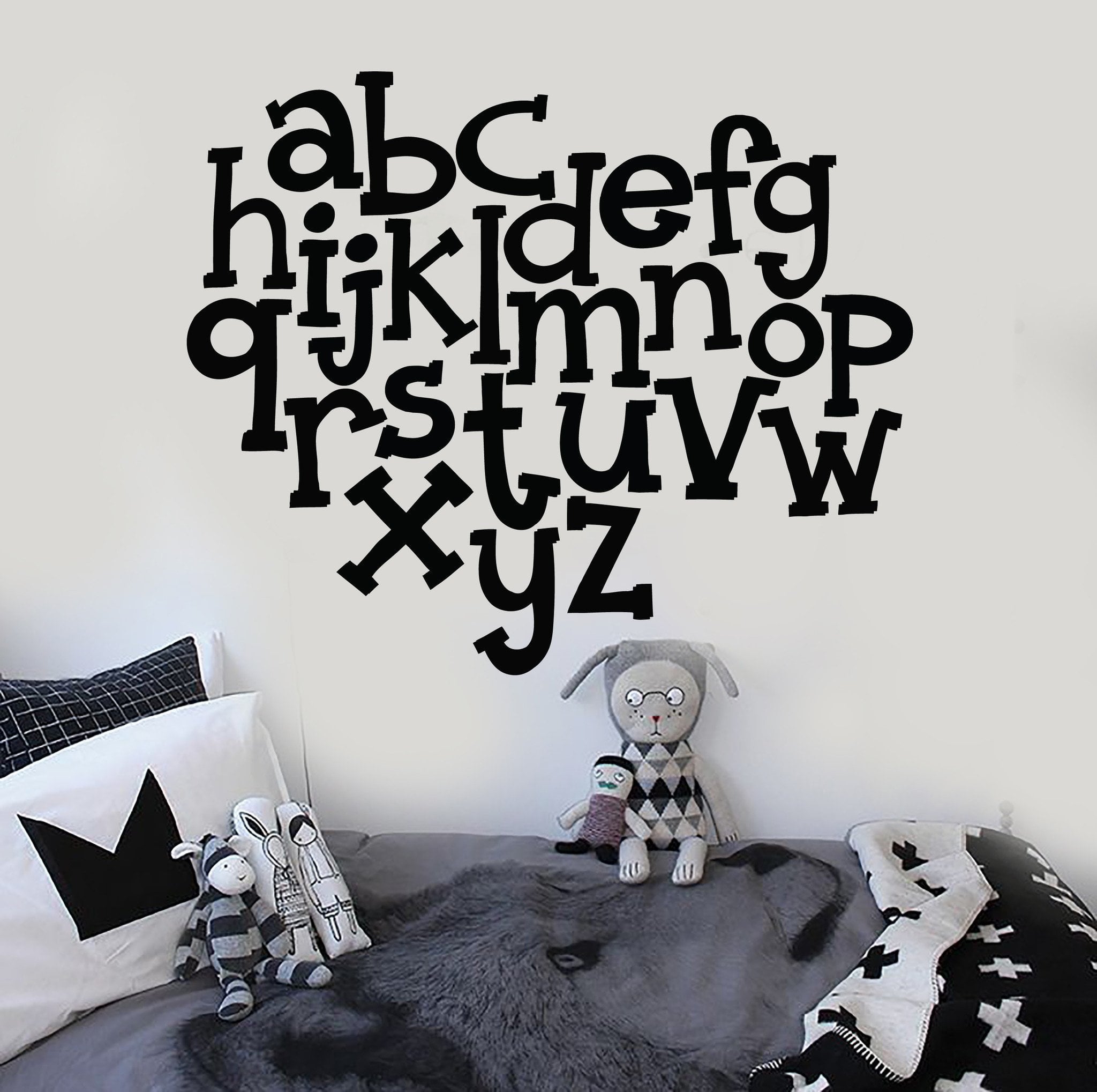 Vinyl Wall Decal Alphabet Nursery Child Room Primary School Stickers U ...