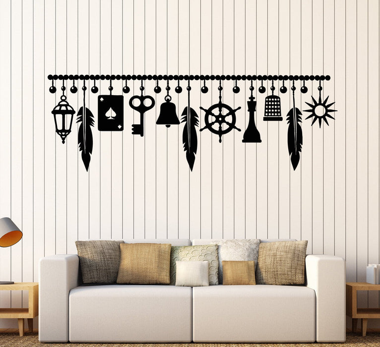 Виниловые наклейки на стену амулет удачи талисман спальня наклейки настенная роспись уникальный подарок (ig3869)