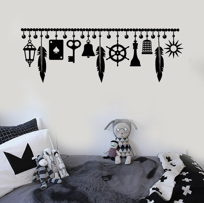Виниловые наклейки на стену амулет удачи талисман спальня наклейки настенная роспись уникальный подарок (ig3869)