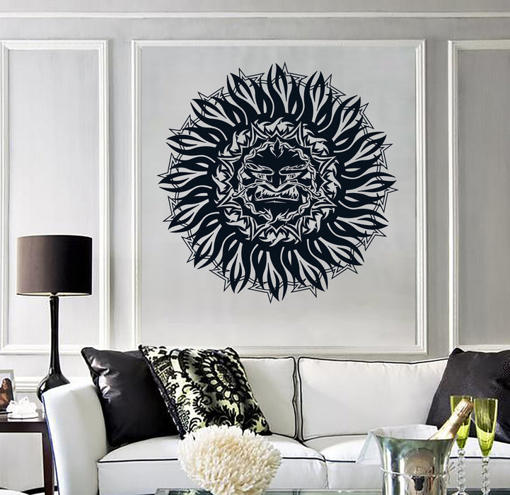 Vinyl Wall Decal Angry Sun Tribal Room Decor Stickers Mural Unique Gift (ig3960)