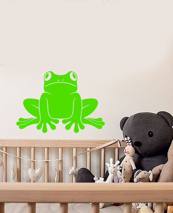 Vinyl Wall Decal Cartoon Animal Frog Decor For Kids Room Stickers (3493ig)