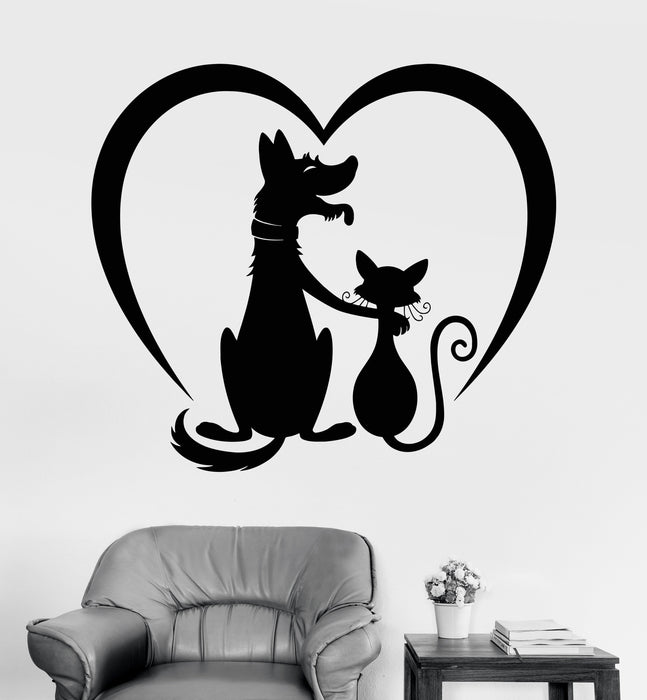 Vinyl Wall Decal Pets Grooming Salon Animals Dog Cat Friends Stickers Unique Gift (1352ig)