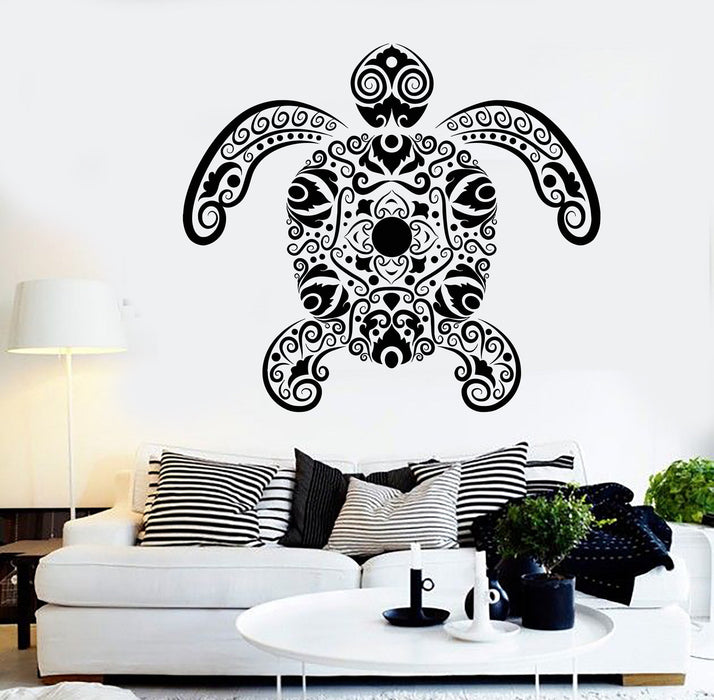 Vinyl Wall Decal Sea Turtle Animals Marine Style Stickers Unique Gift (1018ig)