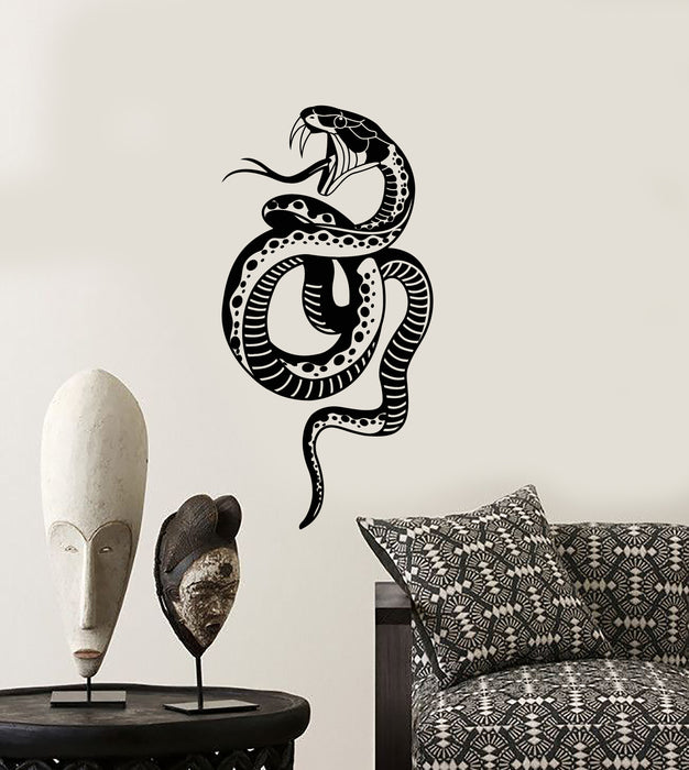 Vinyl Wall Decal Snake Animal Reptile Fangs Stickers (3443ig)