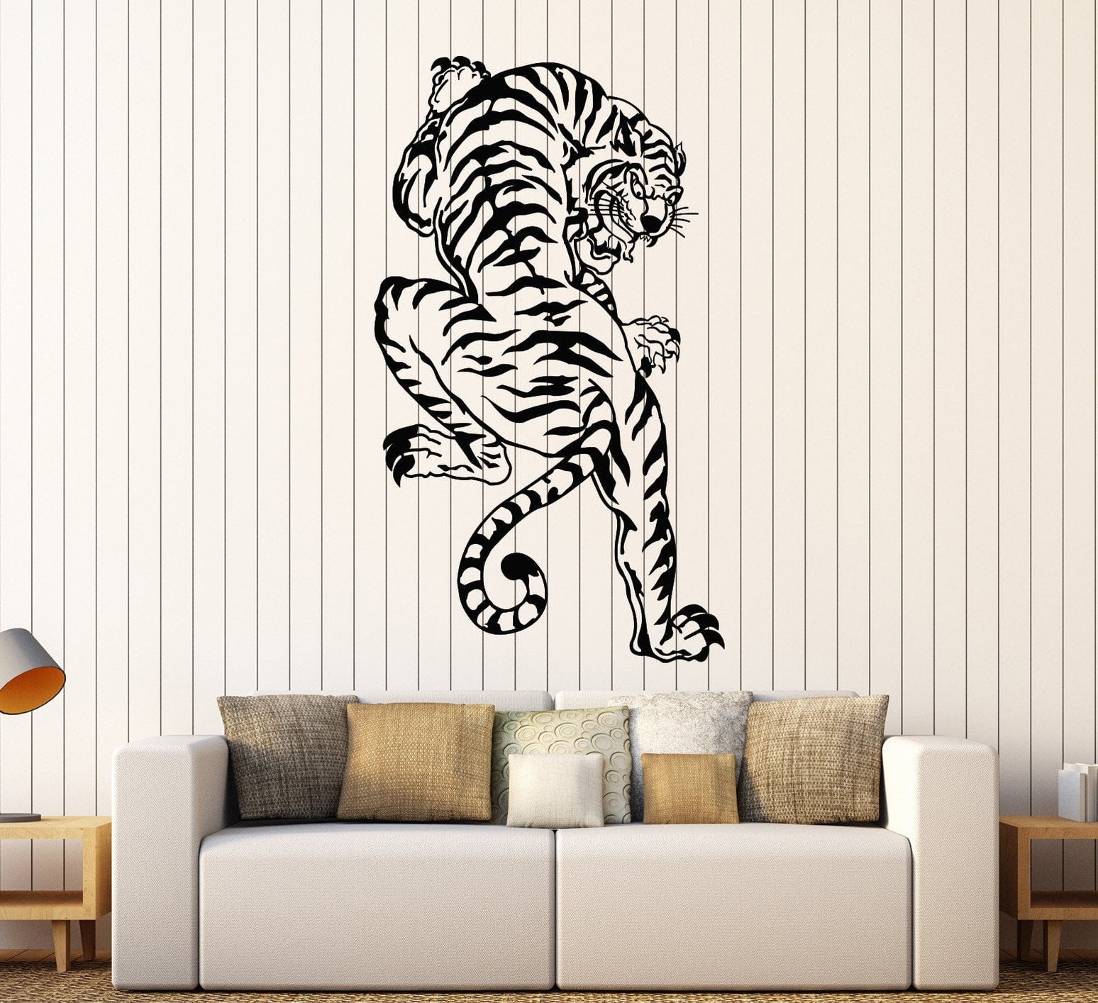 Vinyl Wall Decal Tiger Predator Animal Big Cat Zoo Stickers Unique Gif ...