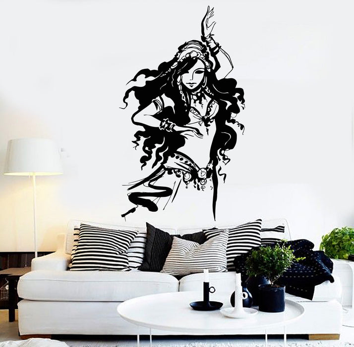 Vinyl Wall Decal Arabic Beautiful Woman Belly Dance Stickers Mural Unique Gift (ig4643)