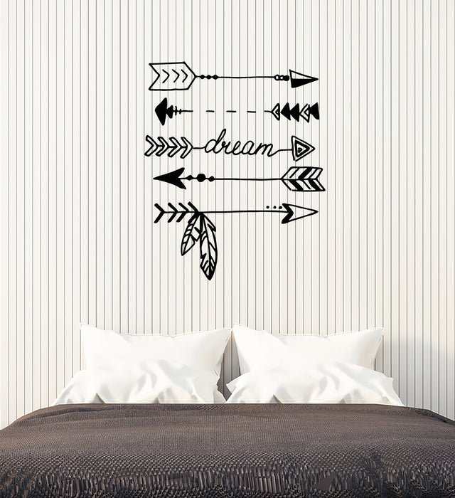 Vinyl Wall Decal Ethnic style Arrows Protection Dream Dreamcatcher Stickers (3731ig)