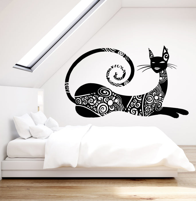 Vinyl Wall Decal Abstract Sphynx Cat Art Decor Fashion Pet Tattoo Stickers Unique Gift (1827ig)