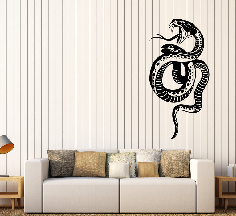 Vinyl Wall Decal Snake Animal Reptile Fangs Stickers (3443ig)