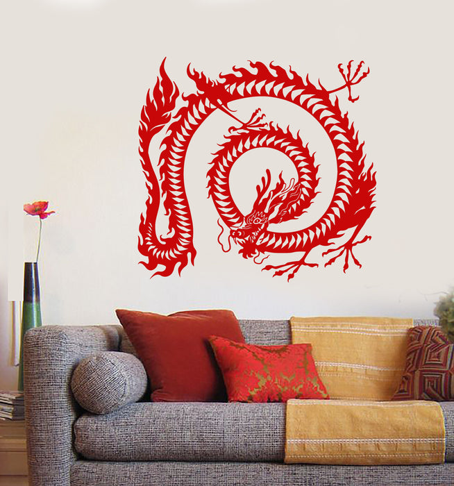 Vinyl Wall Decal Asian Symbol Chinese Dragon Animal Stickers (2136ig)