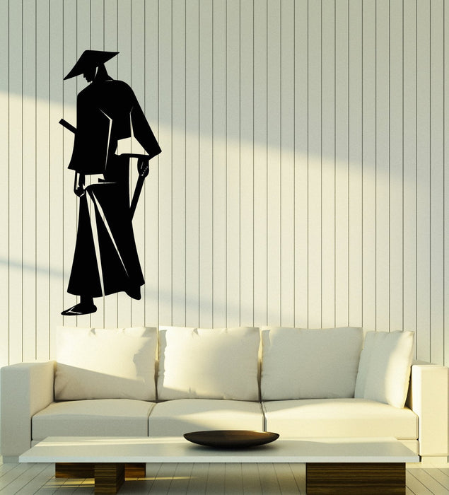 Autocollant mural en vinyle Samouraï Guerrier asiatique japonais Ronin (2852ig)