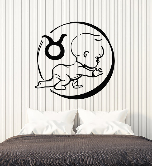 Vinyl Wall Decal Baby Zodiac Calf Horoscope Children's Room Stickers (2602ig)
