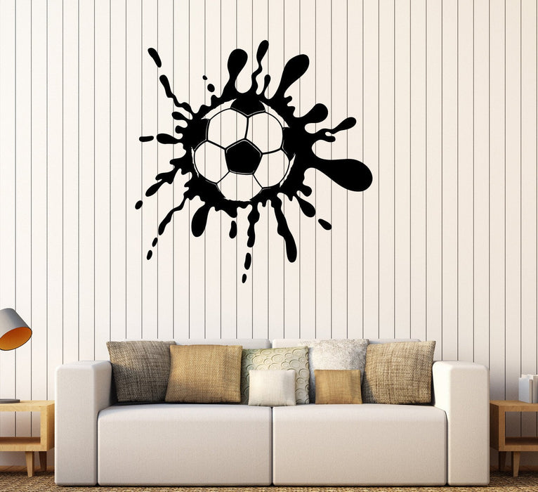 Vinyl Wall Decal Soccer Ball Teen Room Sports Decor Stickers Unique Gift (423ig)