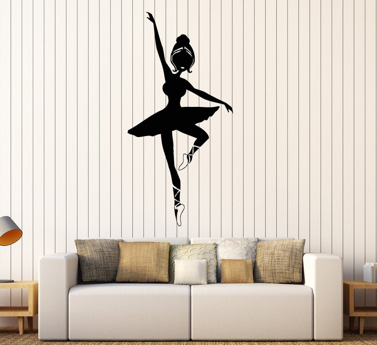 Vinyl Wall Decal Ballet Dancer Dancing School Pointe Shoes Stickers Unique Gift (753ig)