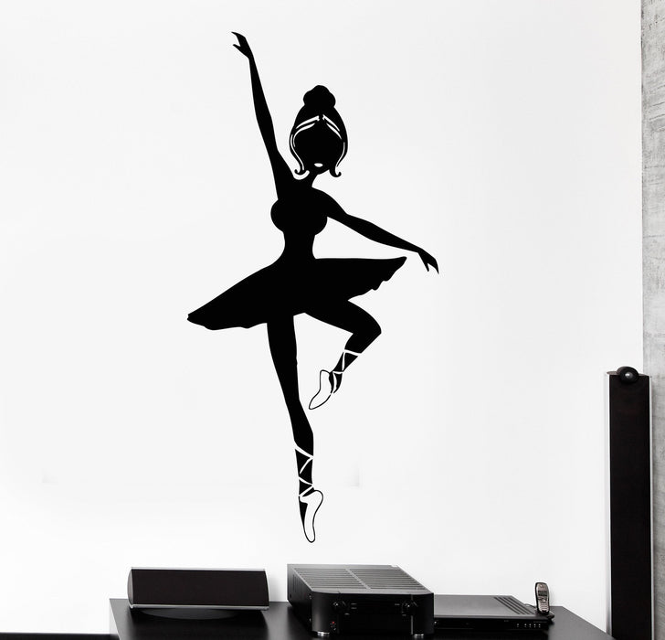 Vinyl Wall Decal Ballet Dancer Dancing School Pointe Shoes Stickers Unique Gift (753ig)