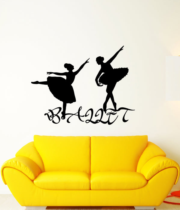 Vinyl Wall Decal Ballet Studio Dancer Ballerina Signboard Stickers (2925ig)