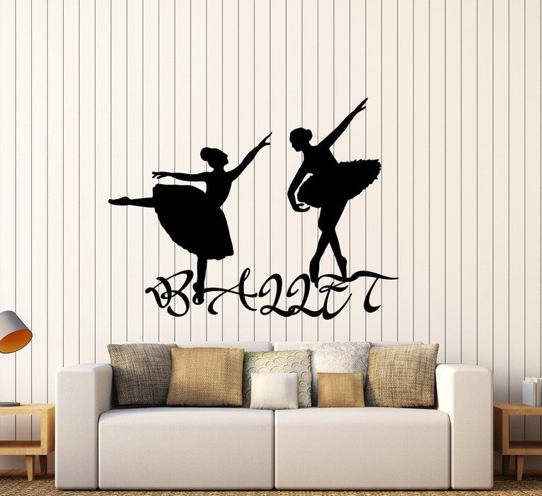 Vinyl Wall Decal Ballet Studio Dancer Ballerina Signboard Stickers (2925ig)