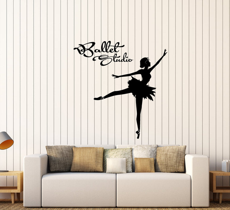 Autocollant mural en vinyle avec logo de danse du studio de ballet Ballerina Dancer Stickers (3006ig)