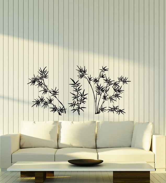 Vinyl Wall Decal Asian Style Bamboo Tree Nature Branches Stickers (3642ig)