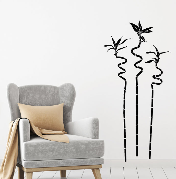 Vinyl Wall Decal Bamboo Tree Plant Asian Style Garden Nature Stickers (2528ig)