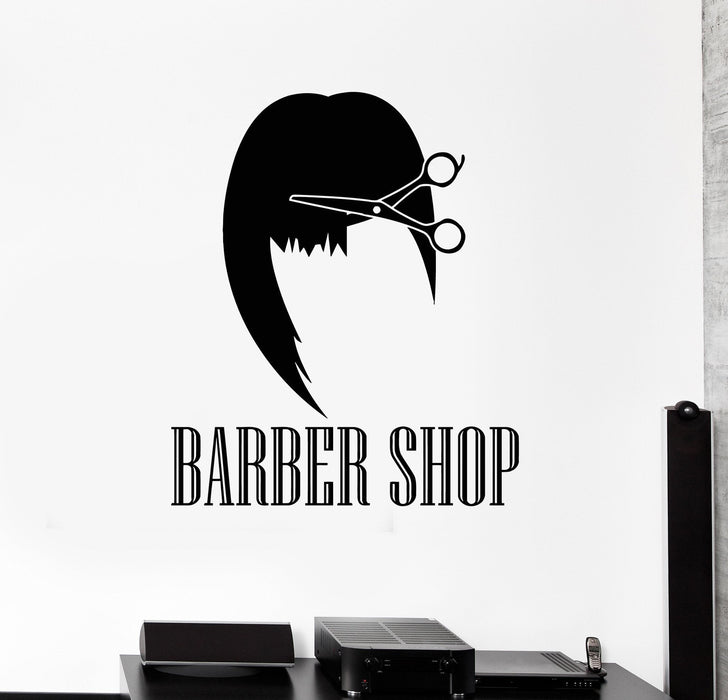 Vinyl Wall Decal Barber Shop Hair Salon Hairdresser Stylist Stickers Unique Gift (ig4628)