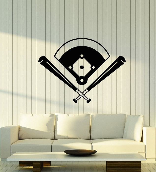 Vinyl Wall Decal Baseball Bits Game Player Sport Field Stickers (2778ig)