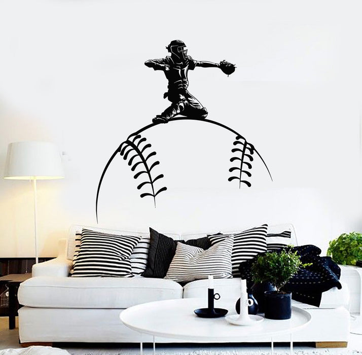 Vinyl Wall Decal Baseball Player Ball Boys Room Stickers Unique Gift (ig4167)