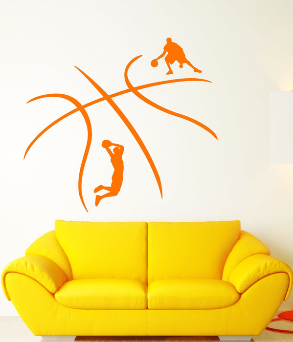 Vinyl Wall Decal Abstract Basketball Ball Player Game Sport Stickers (2678ig)